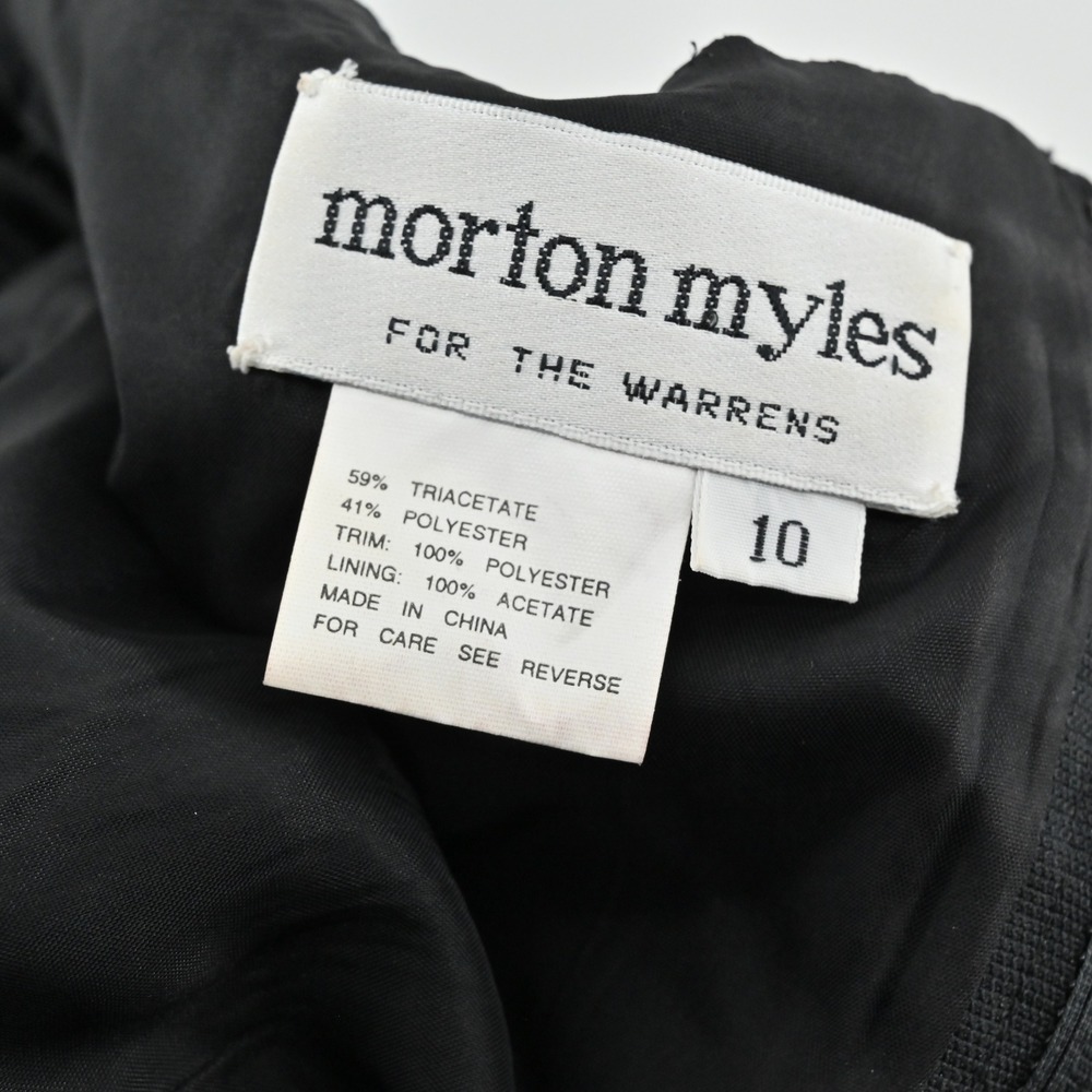 Vtg Morton Myles Dress Size 10‎ Whimsigoth Dark Romantic Gown Formal Maxi Slit - Picture 7 of 13